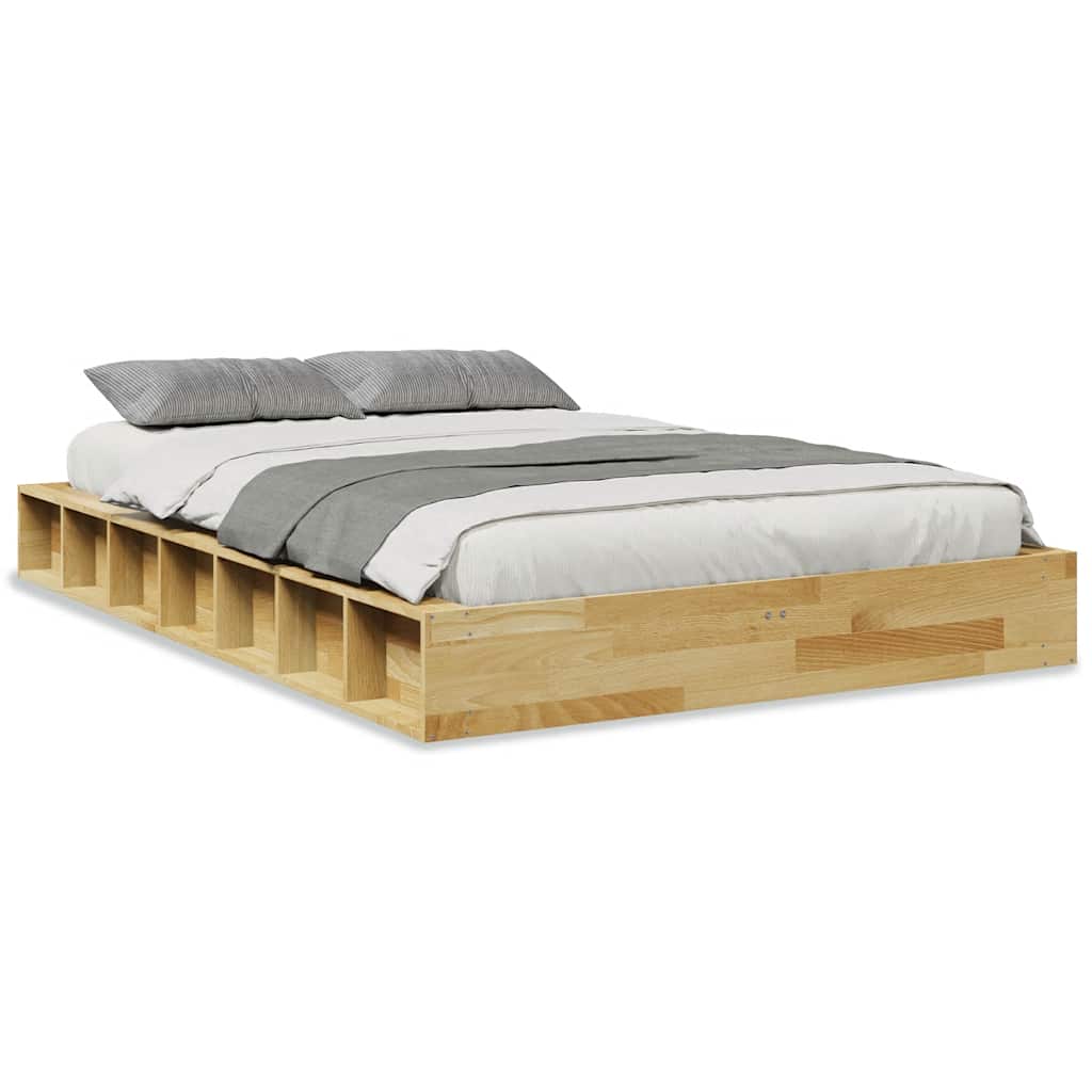 vidaXL Rama łóżka bez materaca 120x200 cm lite drewno dąb