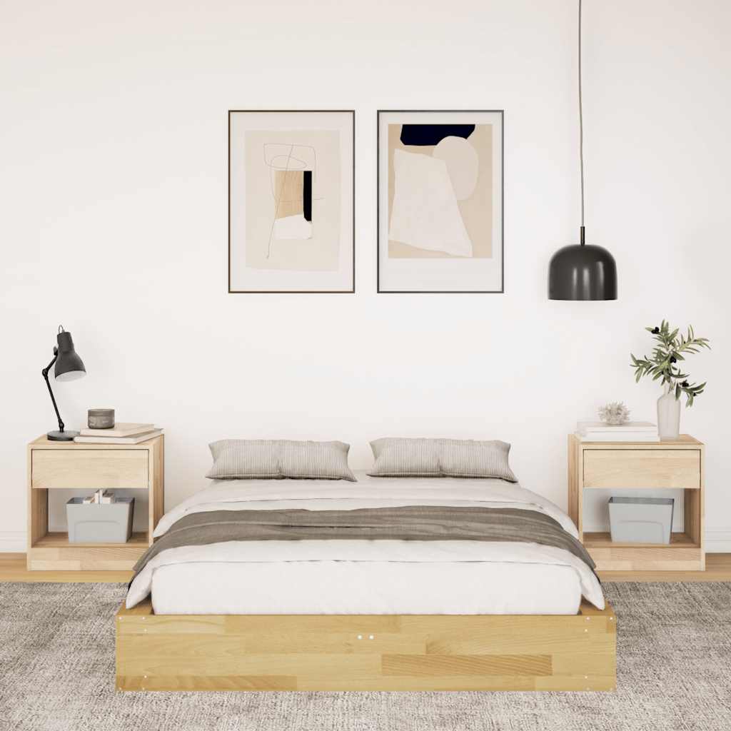 vidaXL Rama łóżka bez materaca 120x200 cm lite drewno dąb