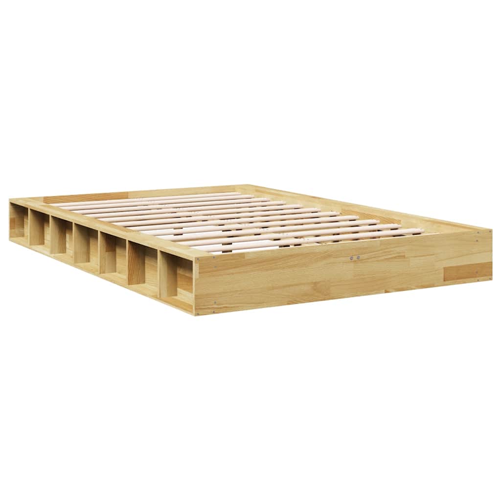 vidaXL Rama łóżka bez materaca 120x200 cm lite drewno dąb