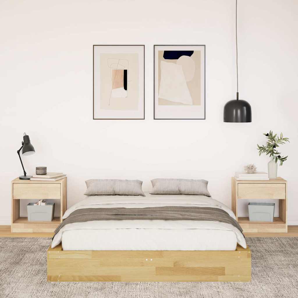vidaXL Rama łóżka bez materaca 120x190 cm lite drewno dąb