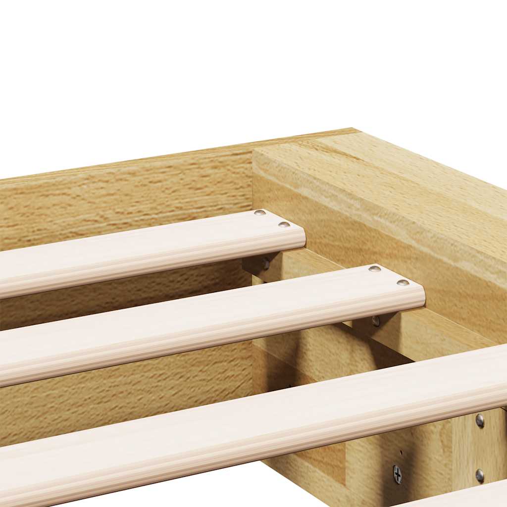 vidaXL Rama łóżka bez materaca 135x190 cm lite drewno dąb