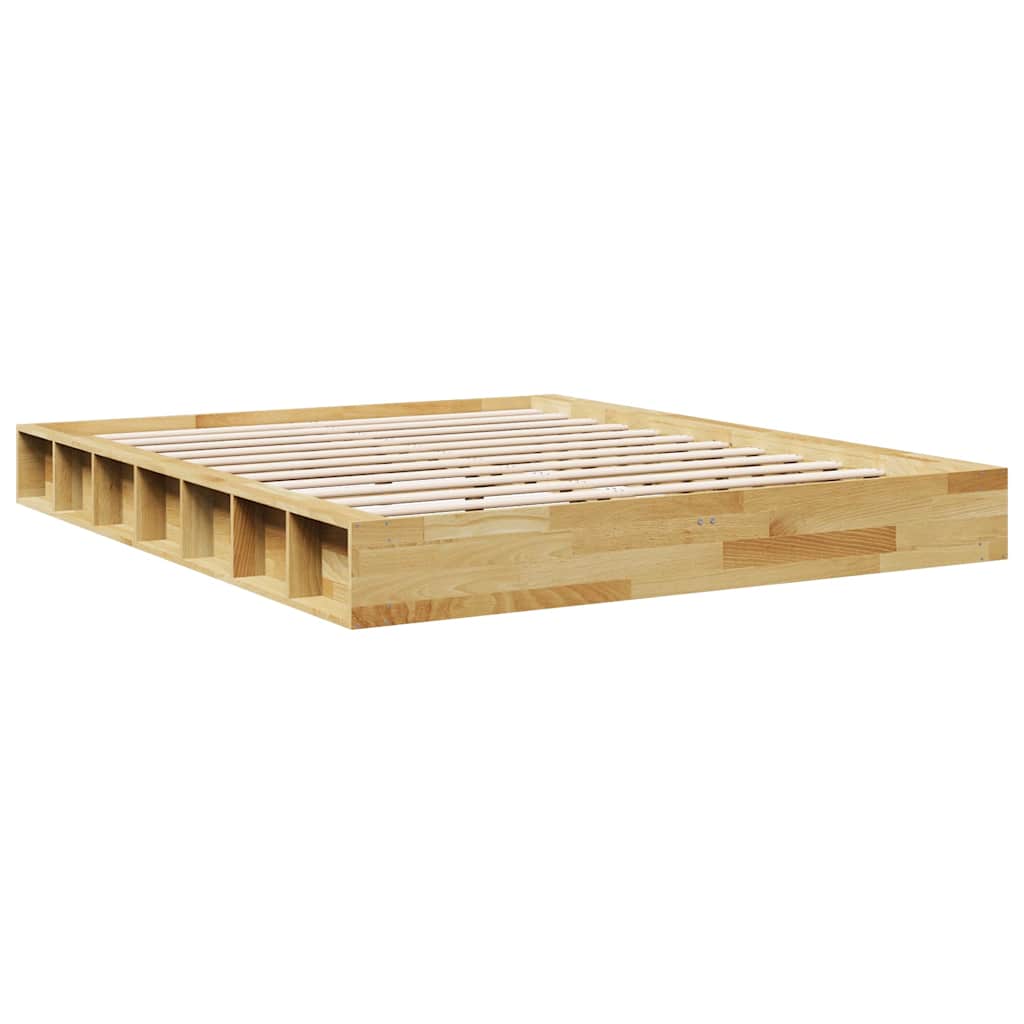 vidaXL Rama łóżka bez materaca 140x190 cm lite drewno dąb