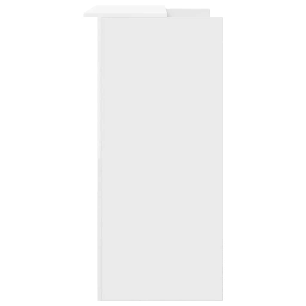 vidaXL Biurko recepcyjne białe 100x50x103,5 cm Drewno konstrukcyjne