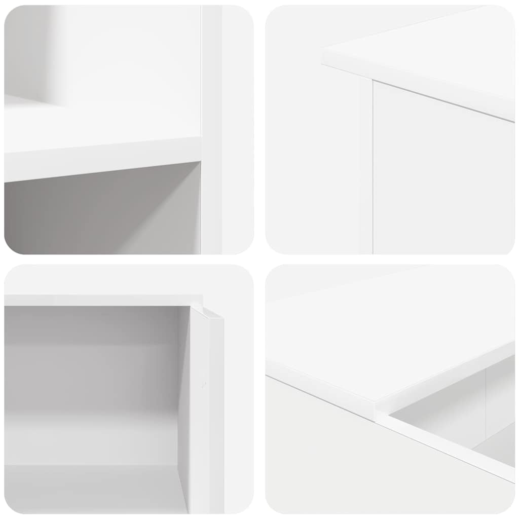 vidaXL Biurko recepcyjne białe 100x50x103,5 cm Drewno konstrukcyjne