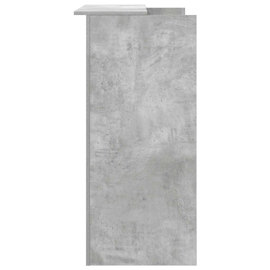 vidaXL Biurko recepcyjne betonowe szare 100x50x103,5 cm drewno klejone
