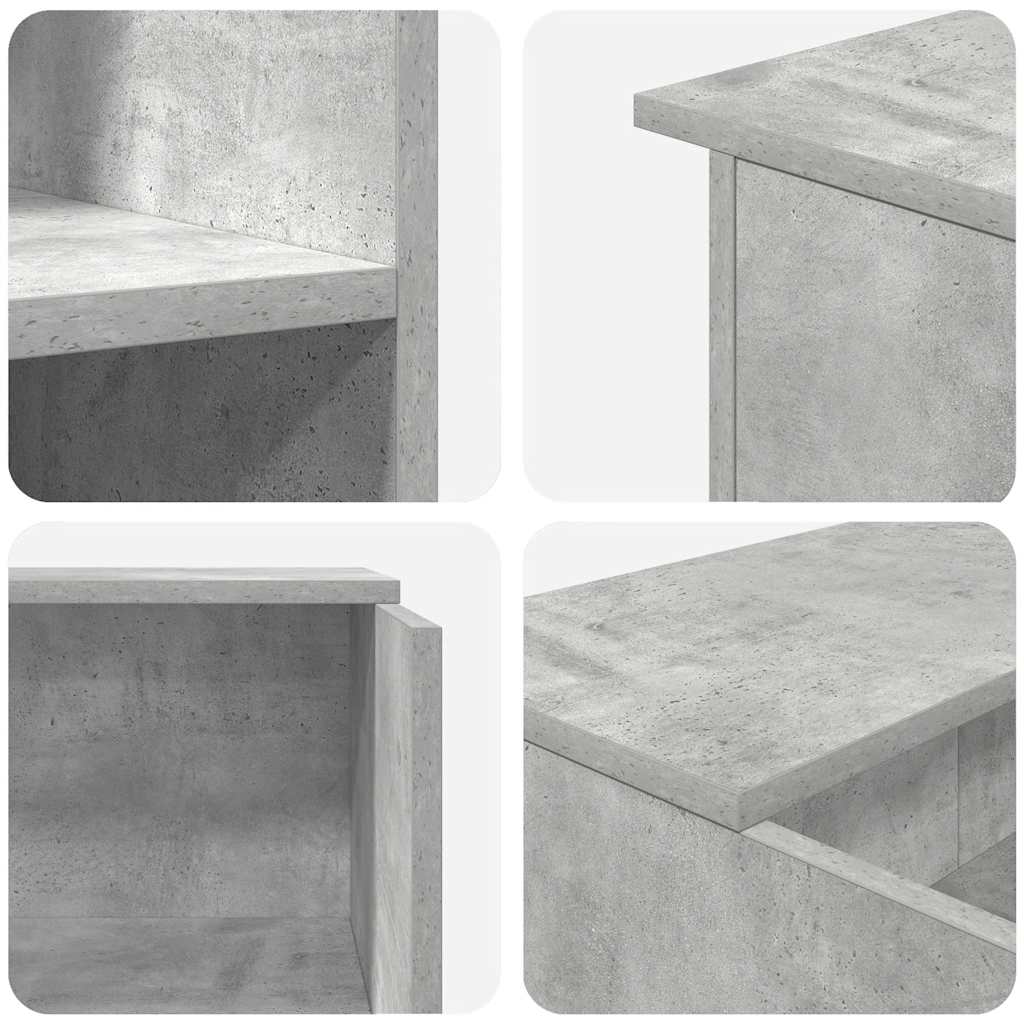 vidaXL Biurko recepcyjne betonowe szare 100x50x103,5 cm drewno klejone