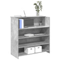 vidaXL Biurko recepcyjne betonowe szare 100x50x103,5 cm drewno klejone