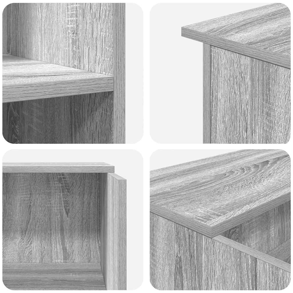 vidaXL Biurko recepcyjne szare Sonoma 100x50x103,5 cm Drewno klejone
