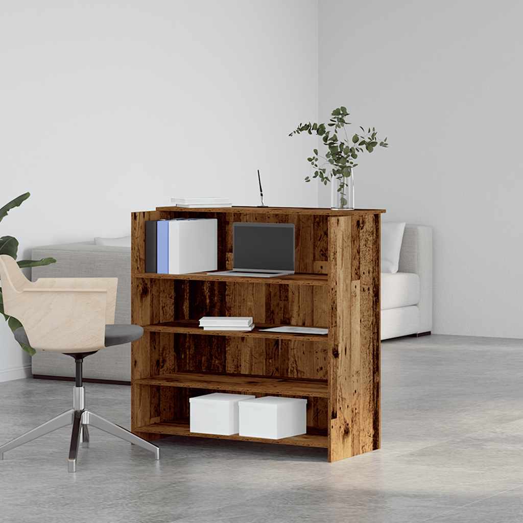vidaXL Biurko recepcyjne Stare drewno 100x50x103,5 cm Drewno klejone