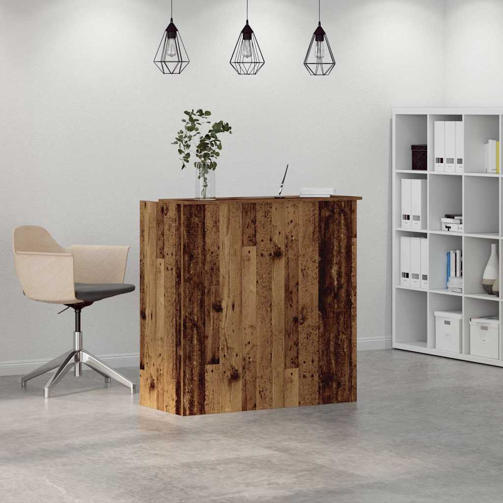 vidaXL Biurko recepcyjne Stare drewno 100x50x103,5 cm Drewno klejone