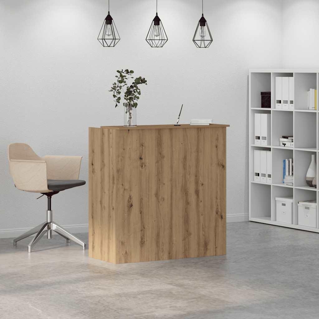 vidaXL Biurko recepcyjne dąb artisan 100x50x103,5 cm Drewno klejone