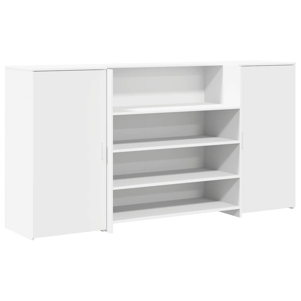 vidaXL Biurko recepcyjne białe 200x50x103,5 cm Drewno konstrukcyjne