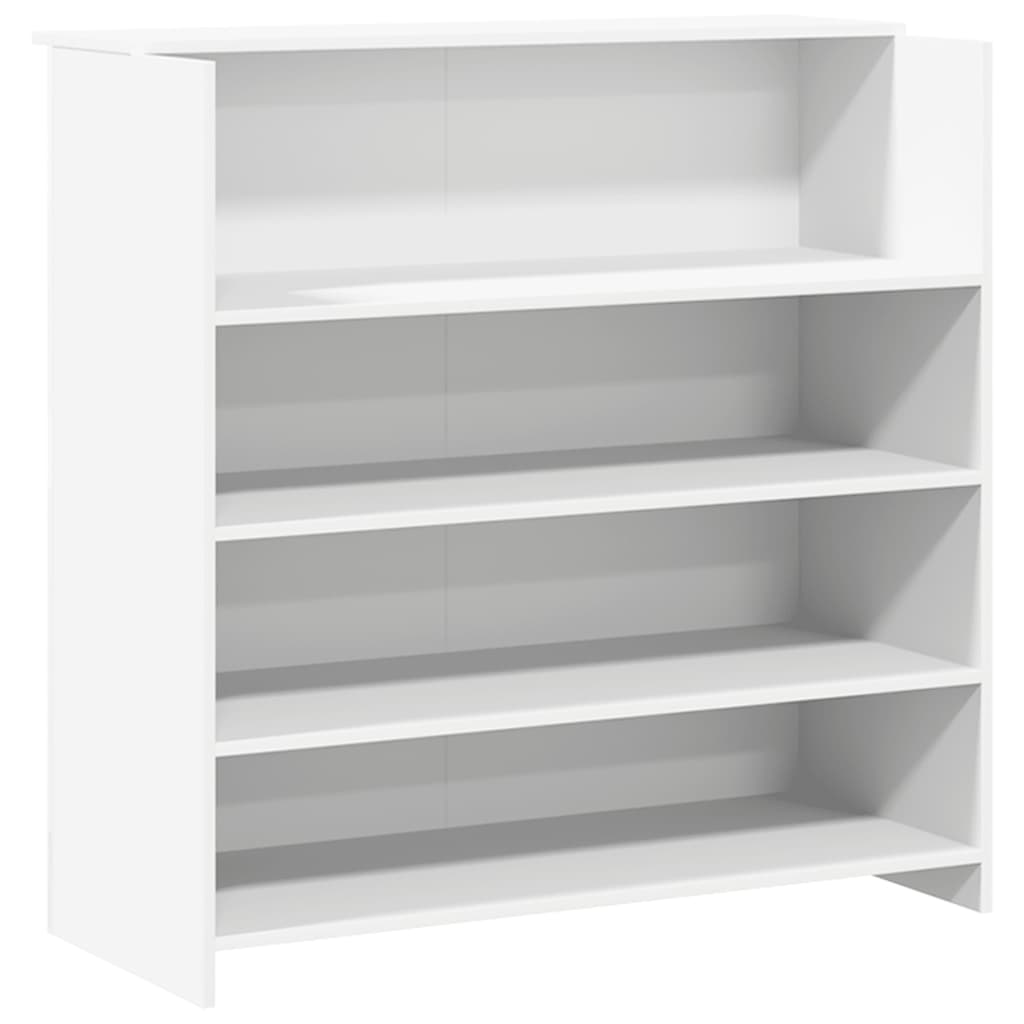 vidaXL Biurko recepcyjne białe 200x50x103,5 cm Drewno konstrukcyjne