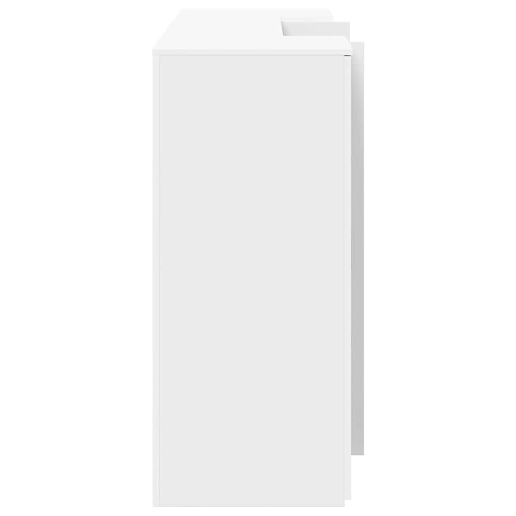 vidaXL Biurko recepcyjne białe 200x50x103,5 cm Drewno konstrukcyjne