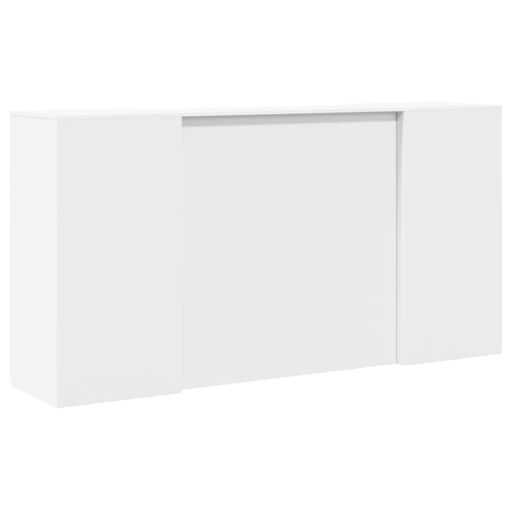 vidaXL Biurko recepcyjne białe 200x50x103,5 cm Drewno konstrukcyjne