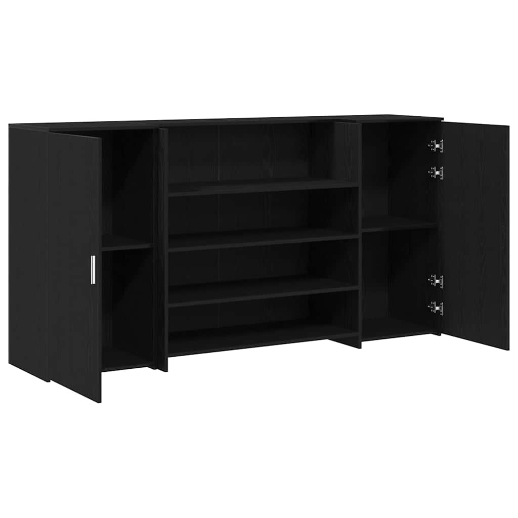 vidaXL Biurko recepcyjne dąb czarny 200x50x103,5 cm Drewno konstrukcyjne