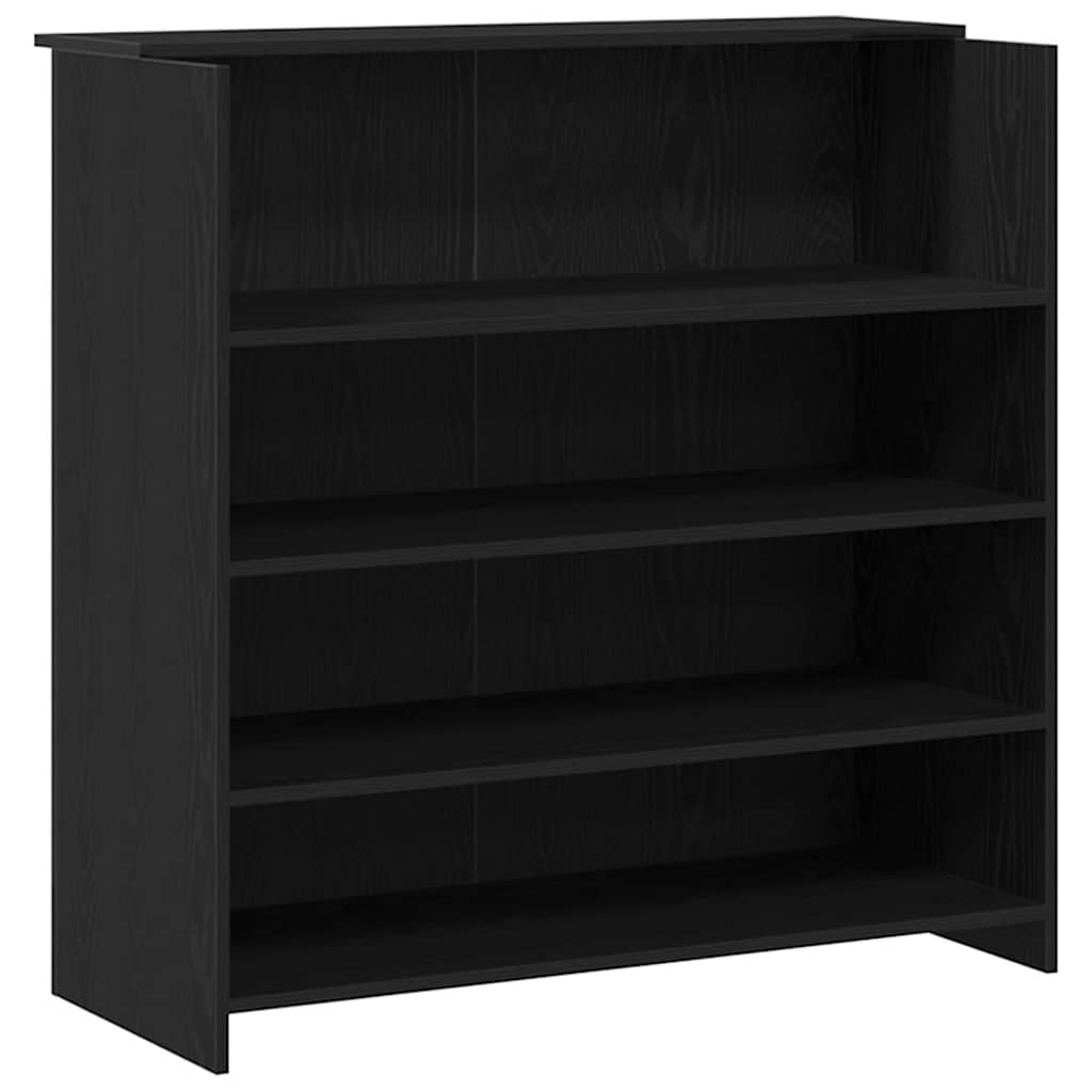 vidaXL Biurko recepcyjne dąb czarny 200x50x103,5 cm Drewno konstrukcyjne