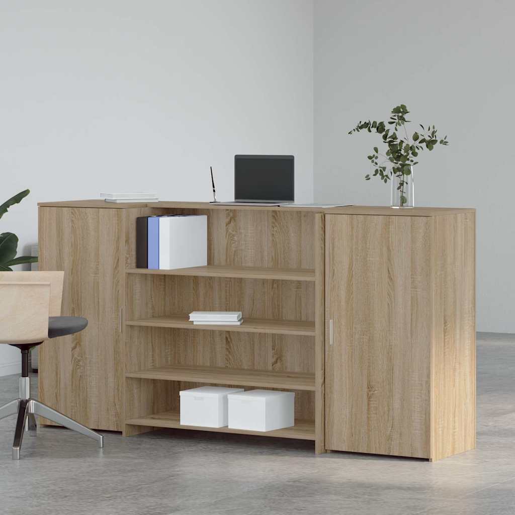 vidaXL Biurko recepcyjne dąb sonoma 200x50x103,5 cm Drewno klejone