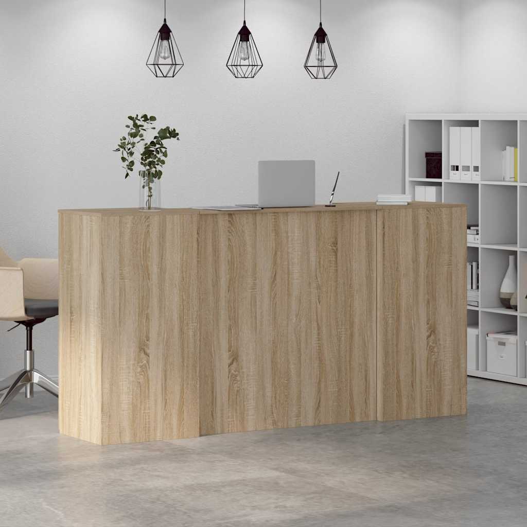 vidaXL Biurko recepcyjne dąb sonoma 200x50x103,5 cm Drewno klejone