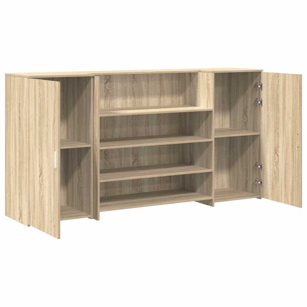 vidaXL Biurko recepcyjne dąb sonoma 200x50x103,5 cm Drewno klejone