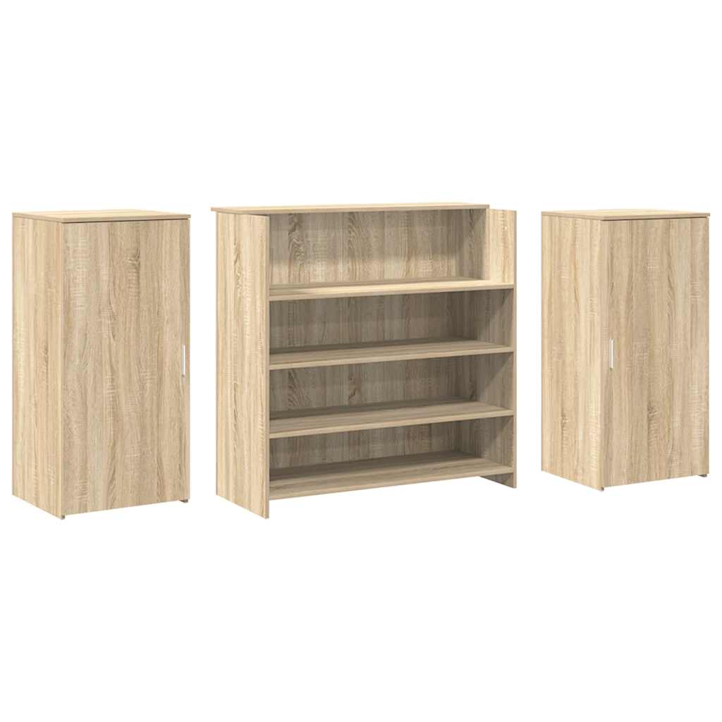 vidaXL Biurko recepcyjne dąb sonoma 200x50x103,5 cm Drewno klejone