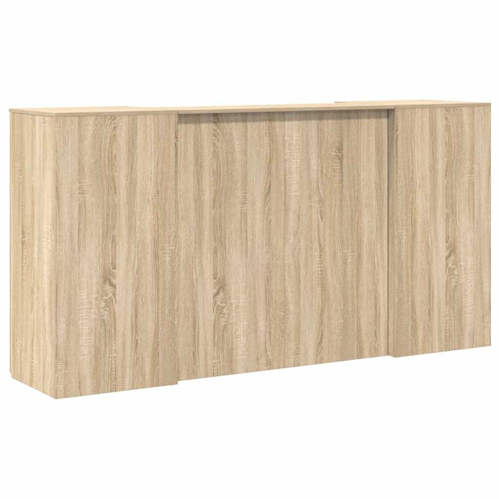 vidaXL Biurko recepcyjne dąb sonoma 200x50x103,5 cm Drewno klejone