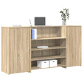 vidaXL Biurko recepcyjne dąb sonoma 200x50x103,5 cm Drewno klejone