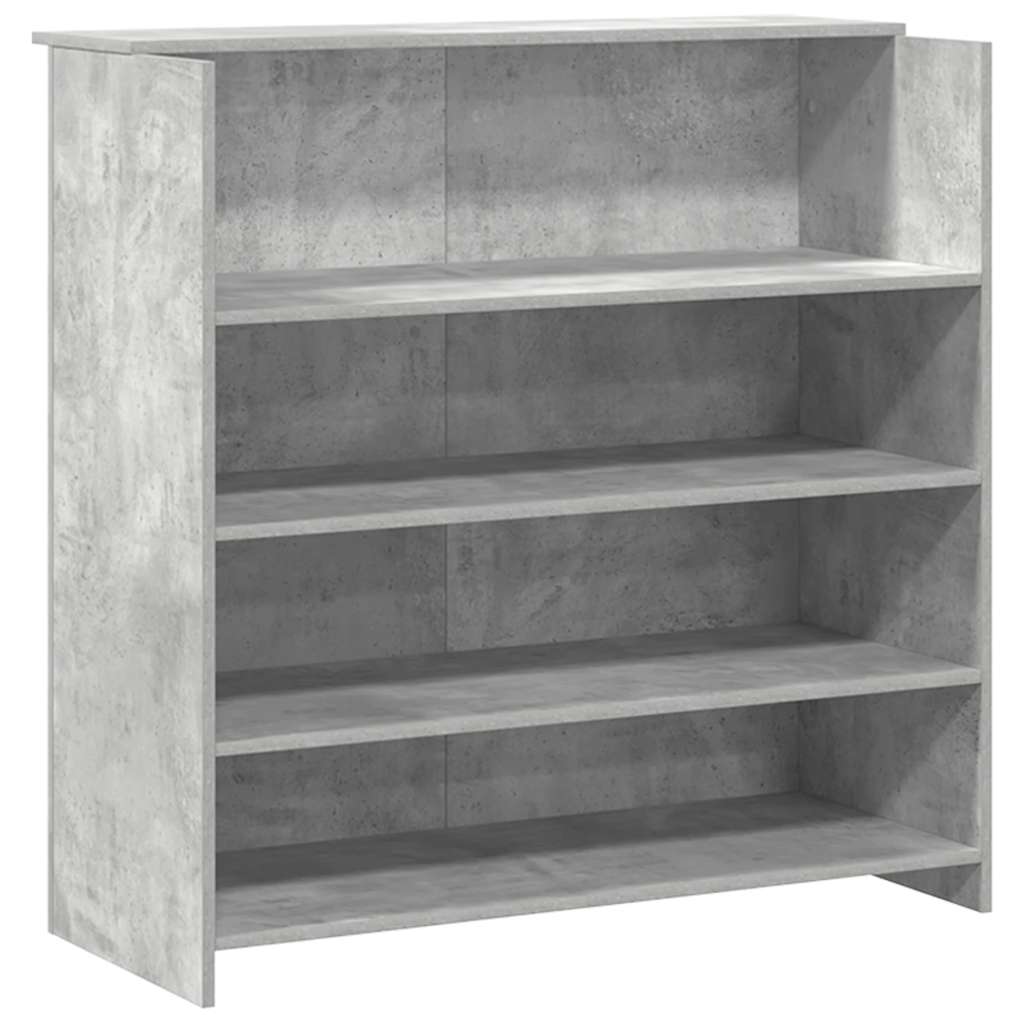 vidaXL Biurko recepcyjne betonowe szare 200x50x103,5 cm drewno klejone