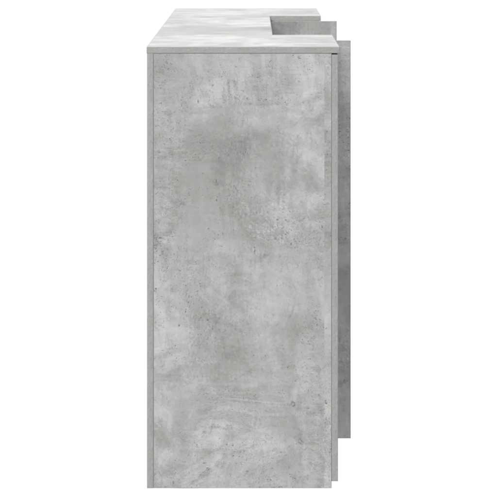 vidaXL Biurko recepcyjne betonowe szare 200x50x103,5 cm drewno klejone
