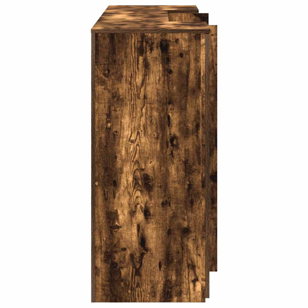 vidaXL Biurko recepcyjne dąb wędzony 200x50x103,5 cm Drewno klejone
