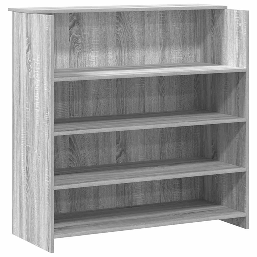 vidaXL Biurko recepcyjne szare Sonoma 200x50x103,5 cm Drewno klejone