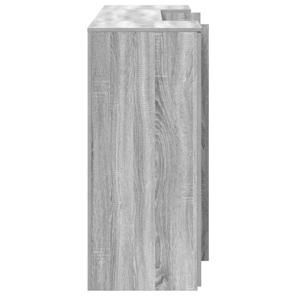 vidaXL Biurko recepcyjne szare Sonoma 200x50x103,5 cm Drewno klejone