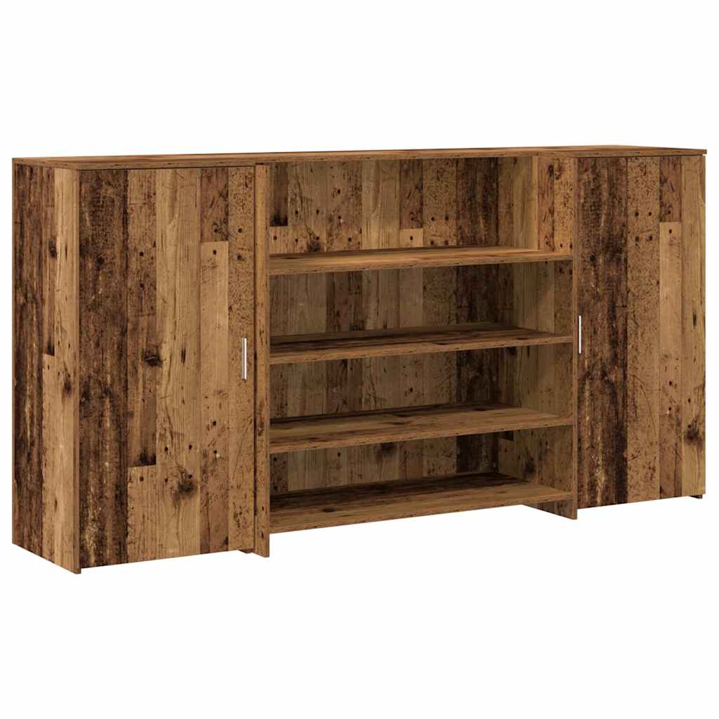 vidaXL Biurko recepcyjne Stare drewno 200x50x103,5 cm Drewno klejone