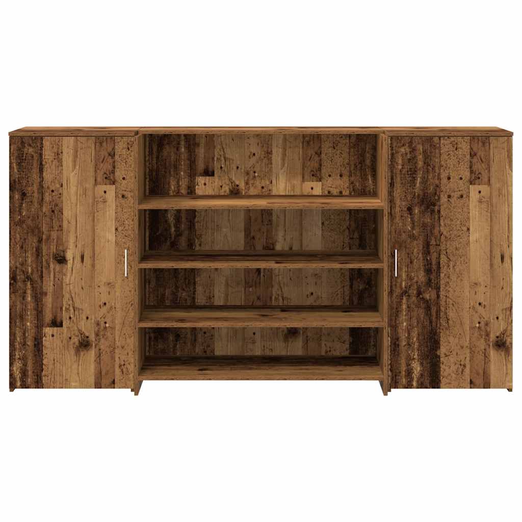 vidaXL Biurko recepcyjne Stare drewno 200x50x103,5 cm Drewno klejone