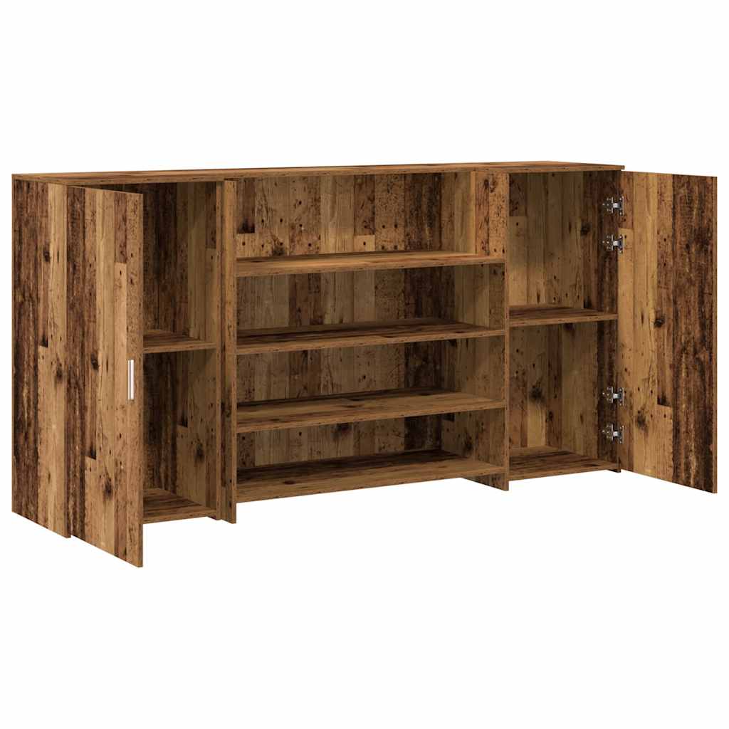 vidaXL Biurko recepcyjne Stare drewno 200x50x103,5 cm Drewno klejone
