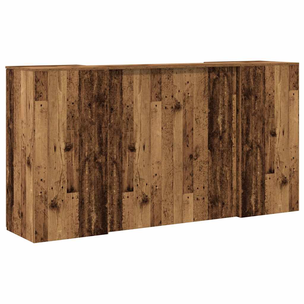 vidaXL Biurko recepcyjne Stare drewno 200x50x103,5 cm Drewno klejone