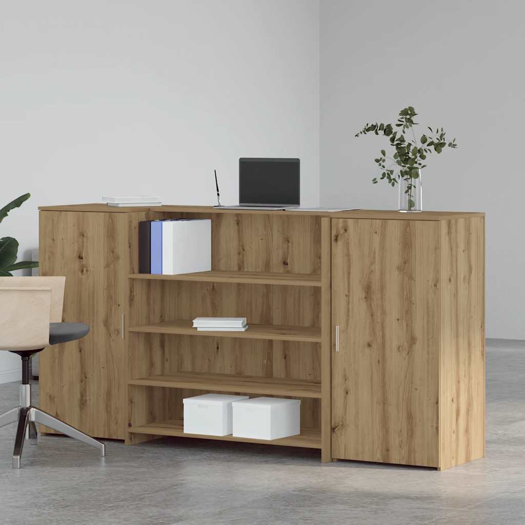 vidaXL Biurko recepcyjne dąb artisan 200x50x103,5 cm Drewno klejone