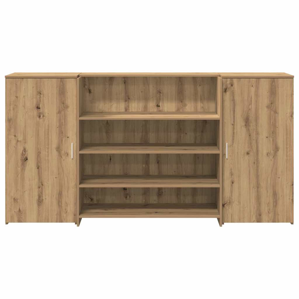 vidaXL Biurko recepcyjne dąb artisan 200x50x103,5 cm Drewno klejone