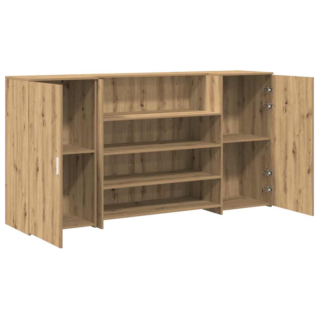 vidaXL Biurko recepcyjne dąb artisan 200x50x103,5 cm Drewno klejone