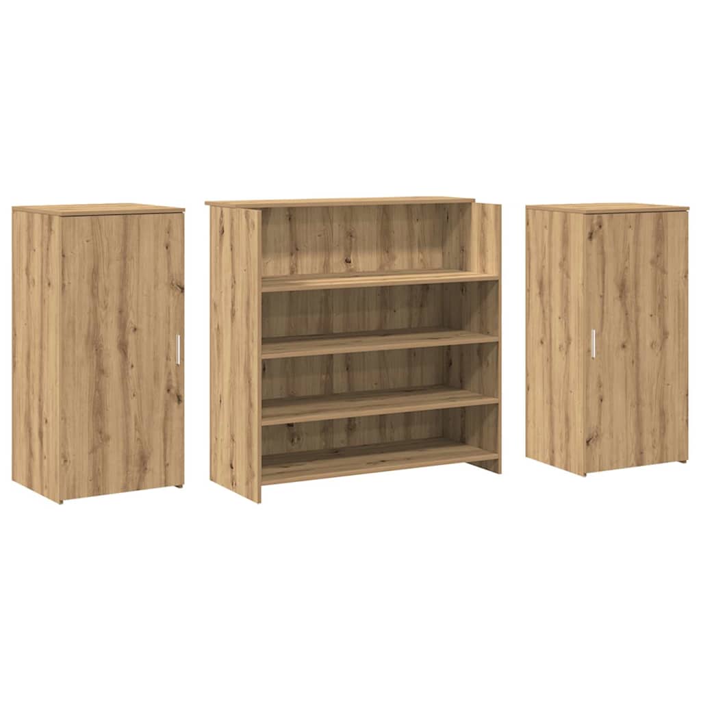 vidaXL Biurko recepcyjne dąb artisan 200x50x103,5 cm Drewno klejone