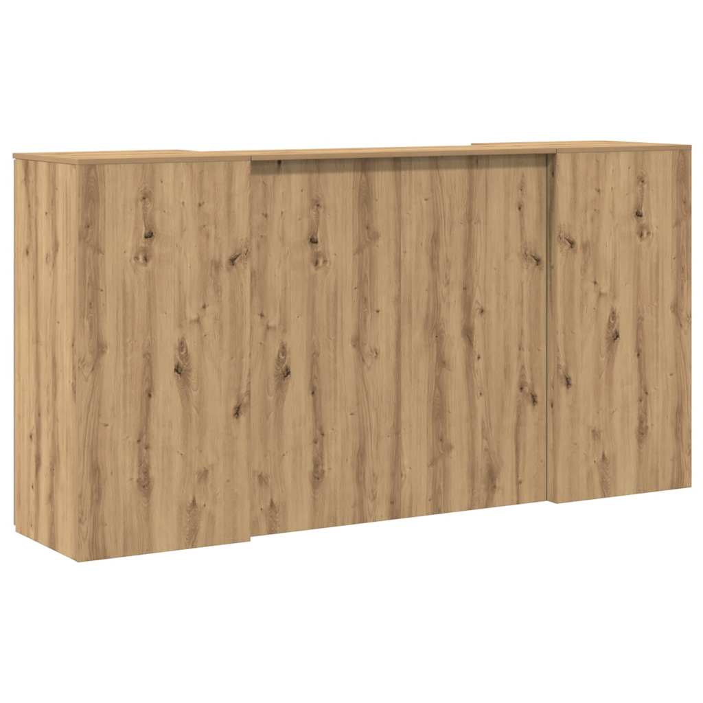 vidaXL Biurko recepcyjne dąb artisan 200x50x103,5 cm Drewno klejone