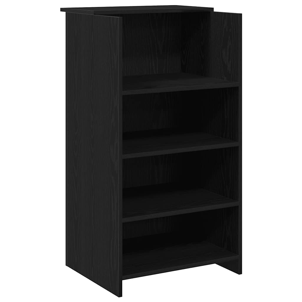 vidaXL Biurko recepcyjne czarny dąb 135x50x103,5 cm drewno klejone