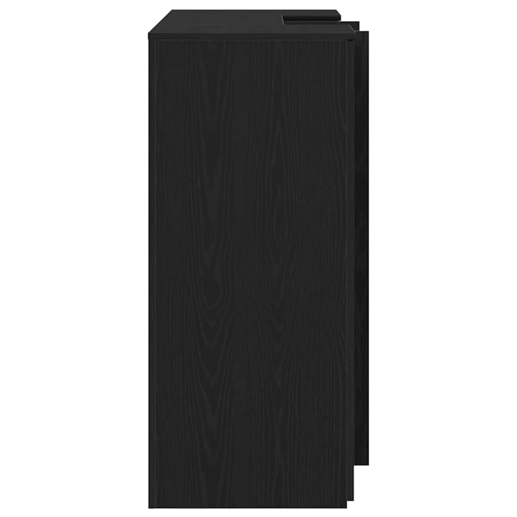 vidaXL Biurko recepcyjne czarny dąb 135x50x103,5 cm drewno klejone