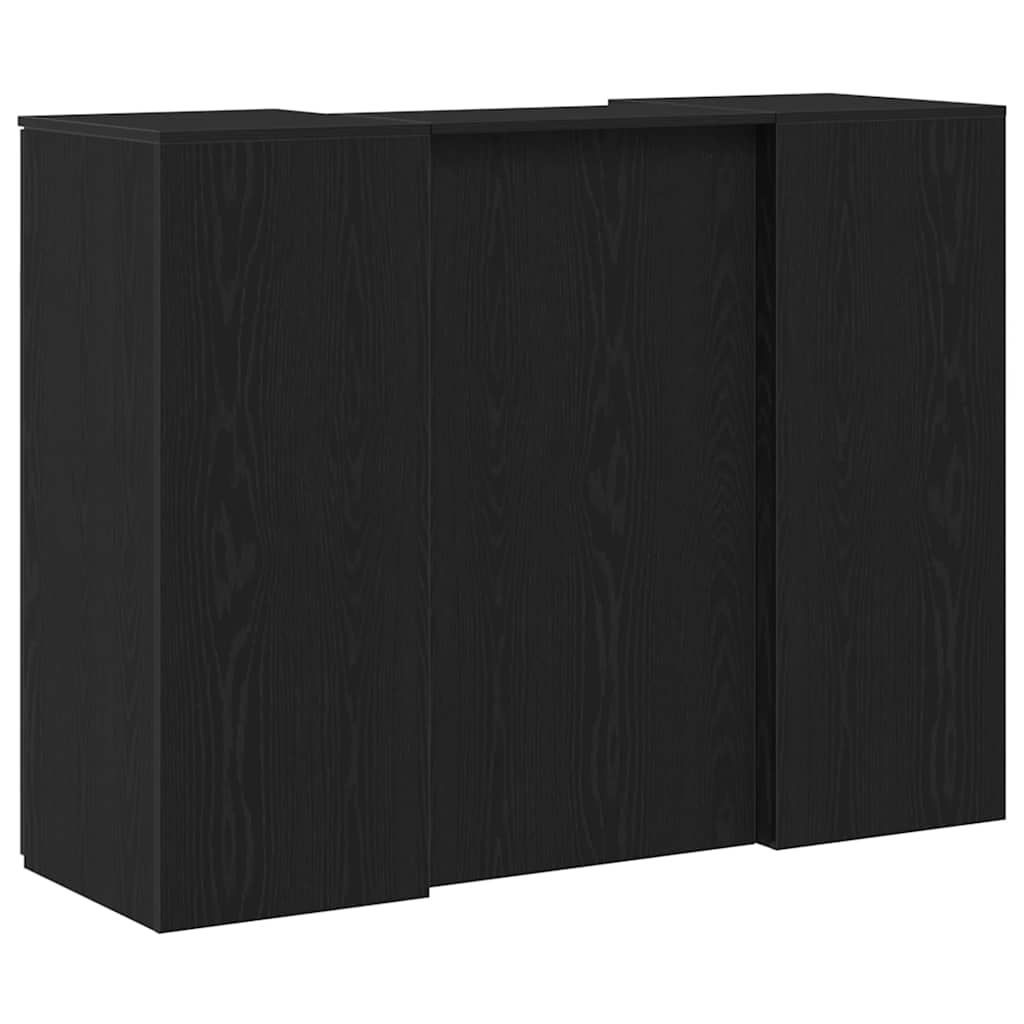 vidaXL Biurko recepcyjne czarny dąb 135x50x103,5 cm drewno klejone