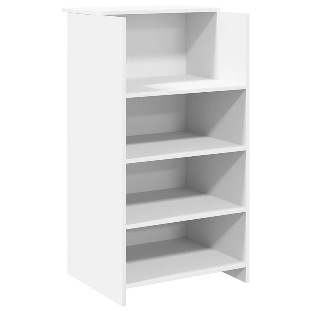 vidaXL Biurko recepcyjne białe 155x50x103,5 cm Drewno klejone