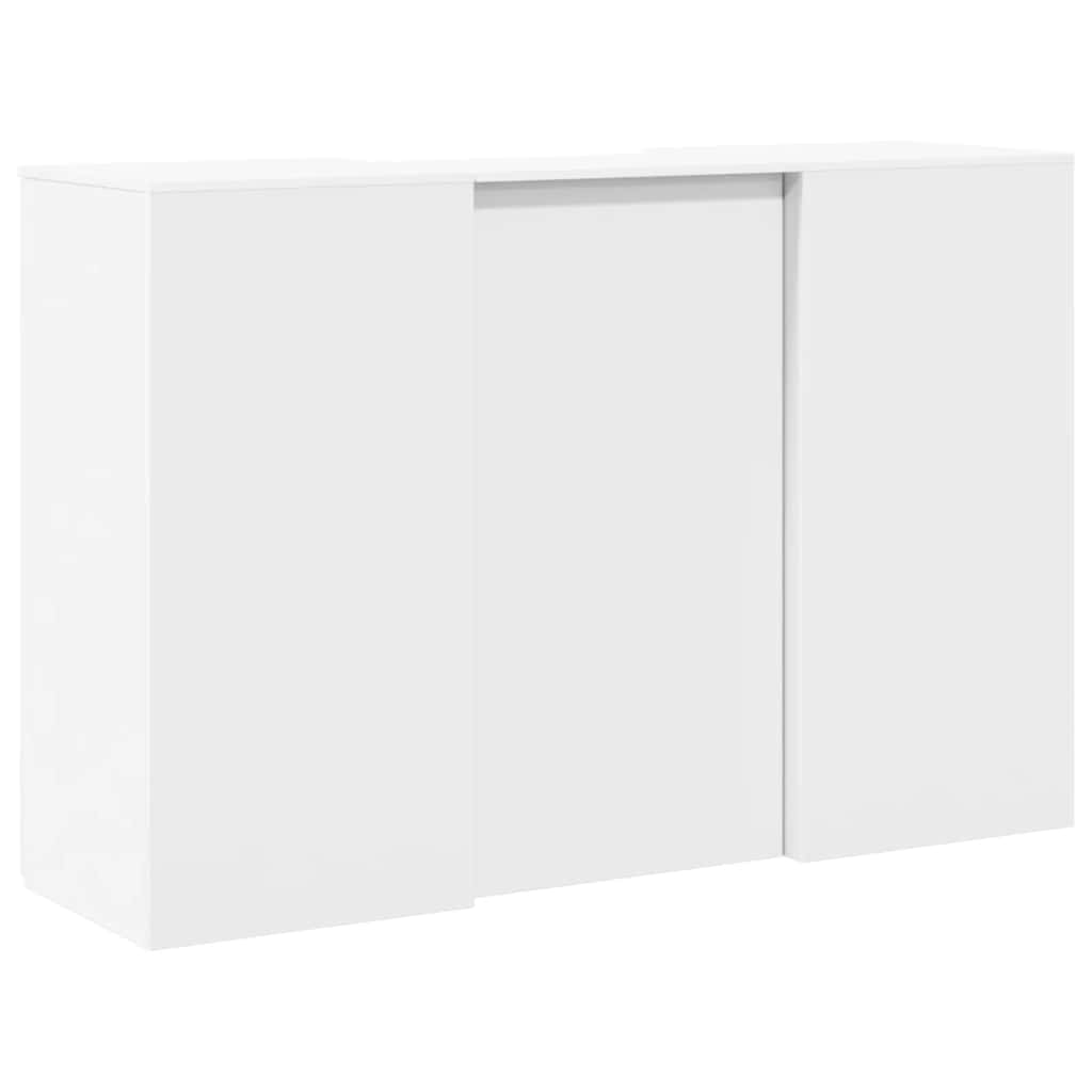 vidaXL Biurko recepcyjne białe 155x50x103,5 cm Drewno klejone