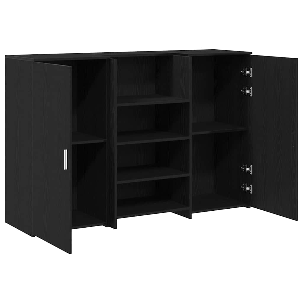vidaXL Biurko recepcyjne czarny dąb 155x50x103,5 cm drewno klejone