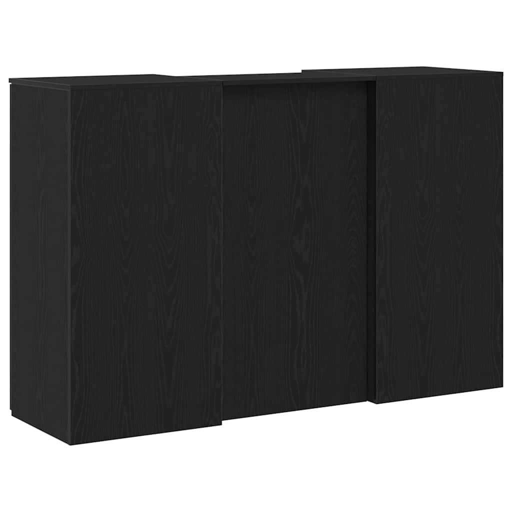 vidaXL Biurko recepcyjne czarny dąb 155x50x103,5 cm drewno klejone