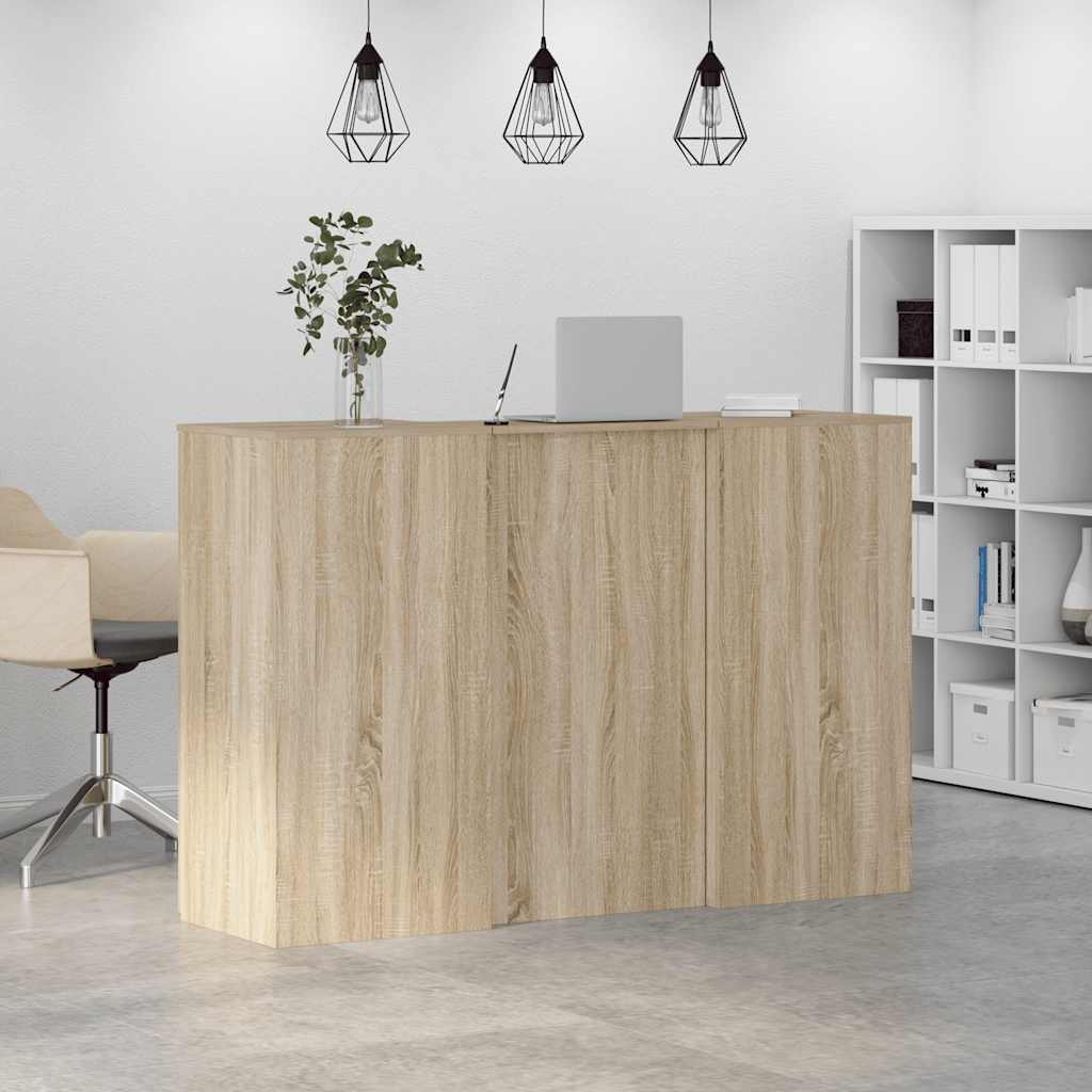 vidaXL Biurko recepcyjne dąb sonoma 155x50x103,5 cm Drewno klejone