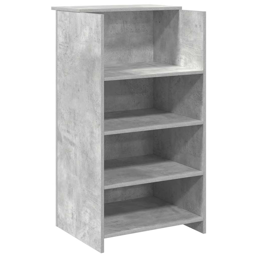 vidaXL Biurko recepcyjne betonowe szare 155x50x103,5 cm drewno klejone